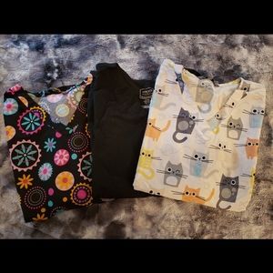 Scrub tops size large Cherokee Serene uniforms